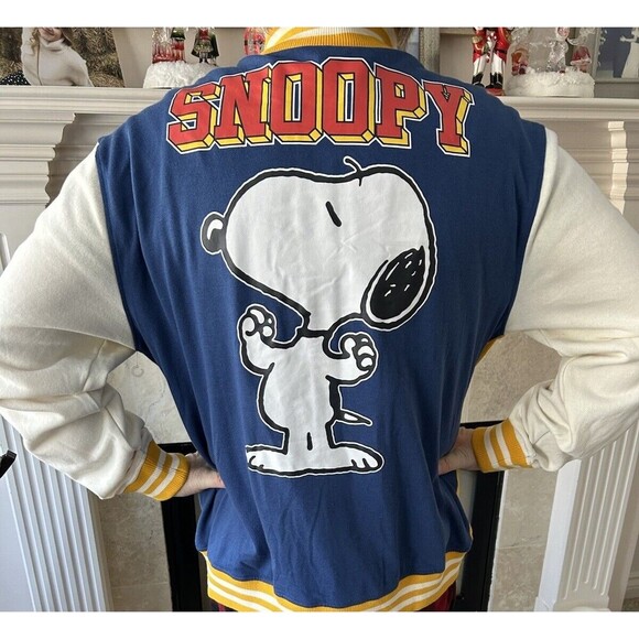 PEANUTS Snoopy Varsity University Bomber Jacket, ADULT Size XL New - Picture 7 of 11